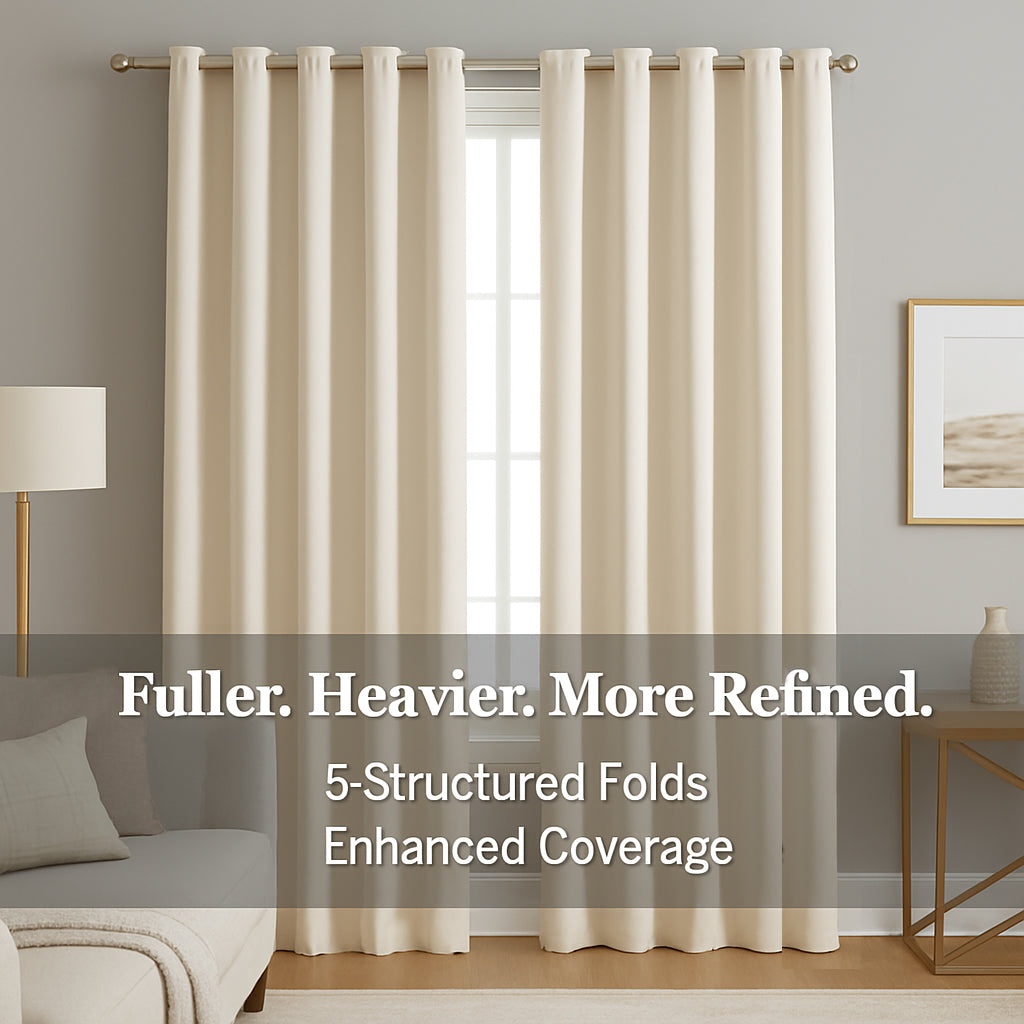 Spring Calm 100% cotton curtain for living room - Light Reduction - Single Piece