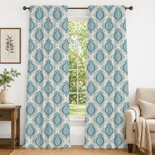 100% cotton curtain for living room - Light Reduction - Single Piece