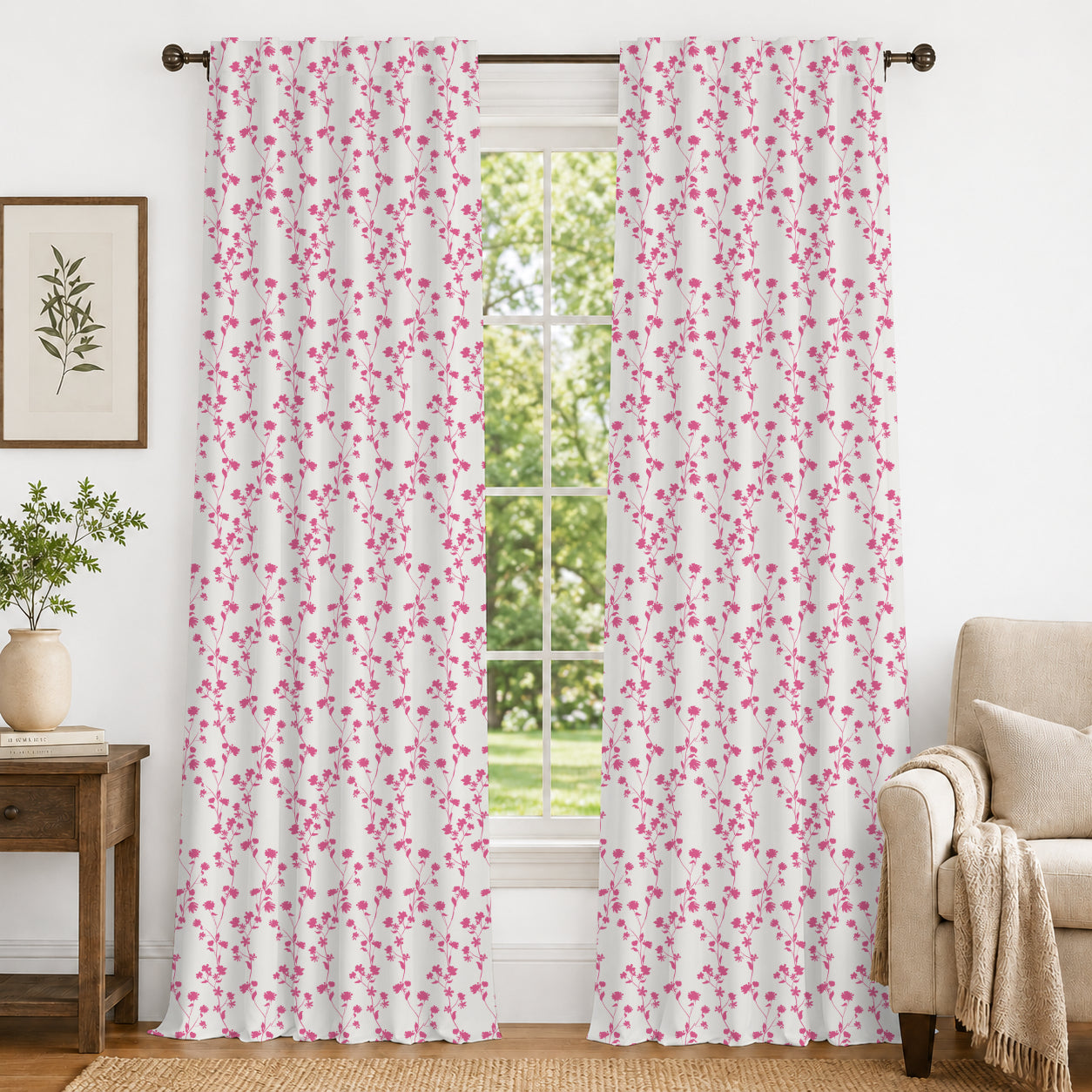 100% cotton curtain for living room - Light Reduction - Single Piece