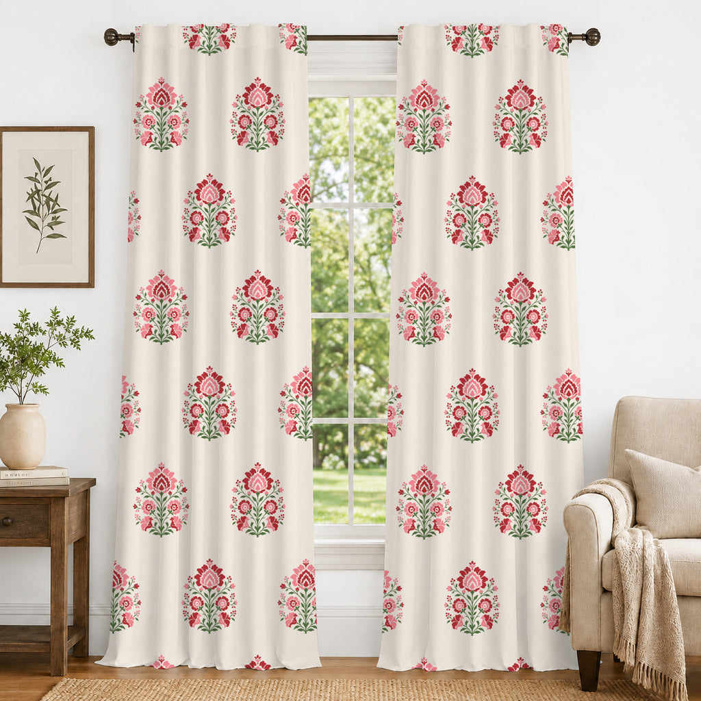 100% cotton curtain for living room - Light Reduction - Single Piece