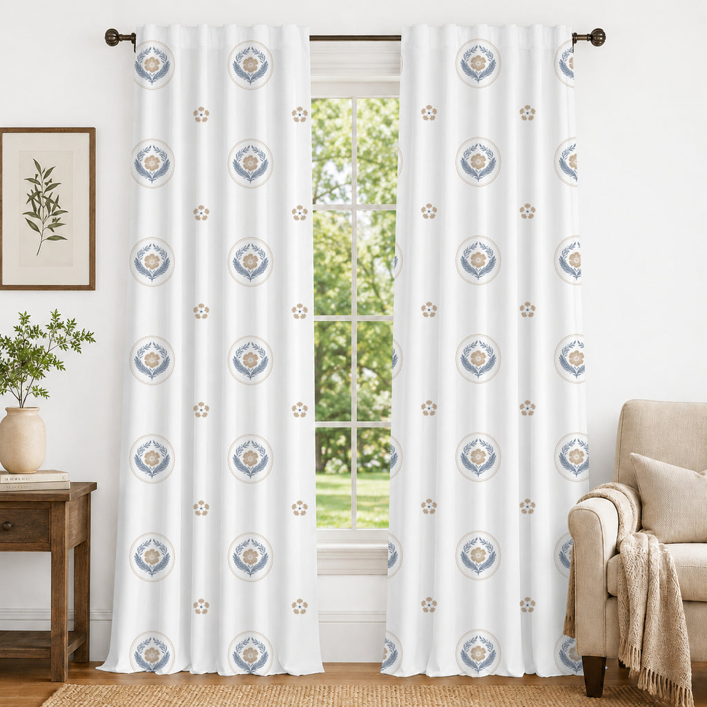 100% cotton curtain for living room - Light Reduction - Single Piece
