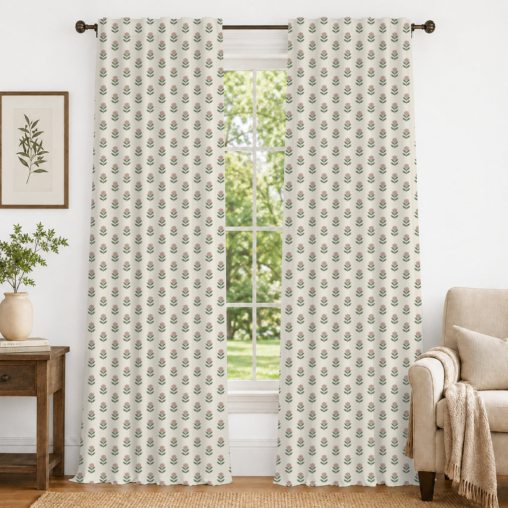 100% cotton curtain for living room - Light Reduction - Single Piece
