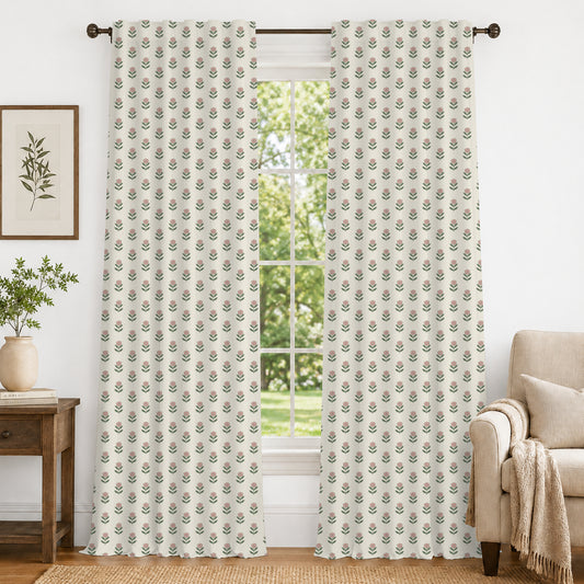 100% cotton curtain for living room - Light Reduction - Single Piece
