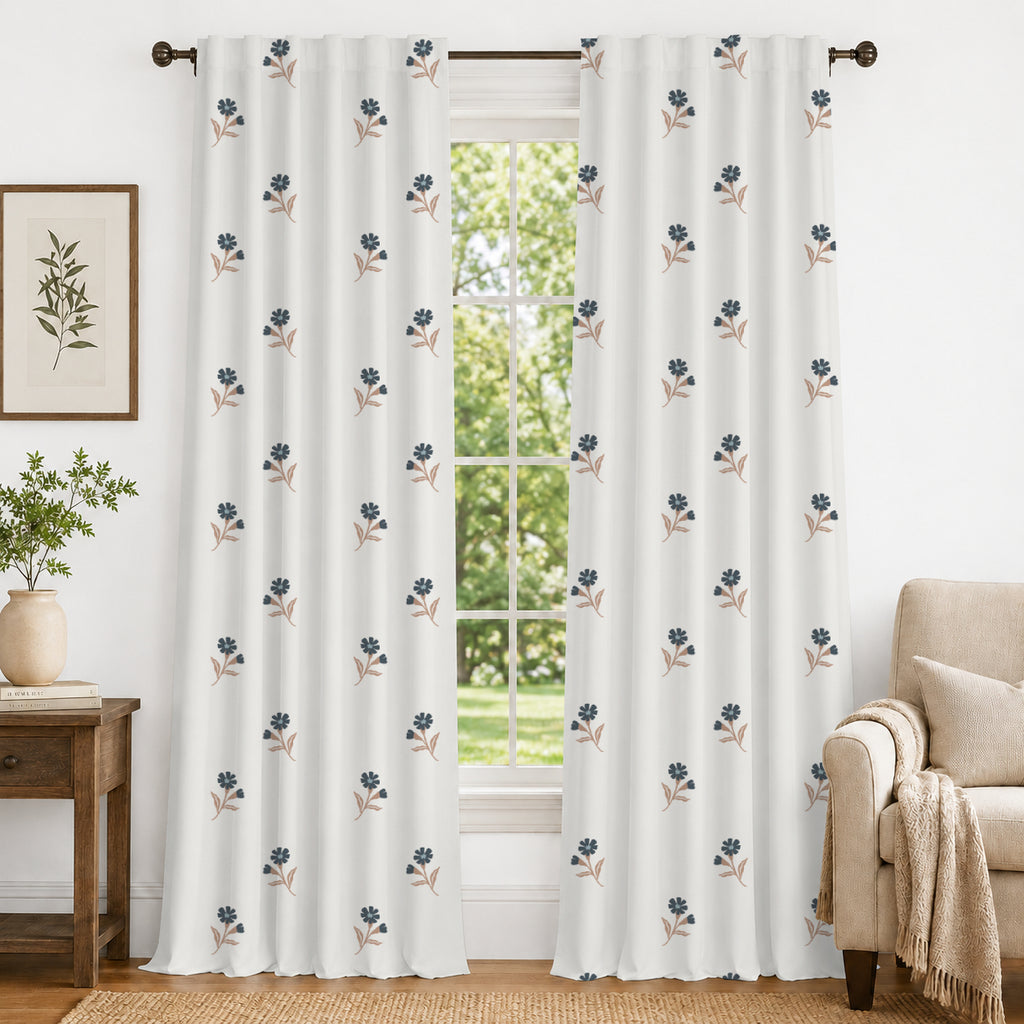 100% cotton curtain for living room - Light Reduction - Single Piece
