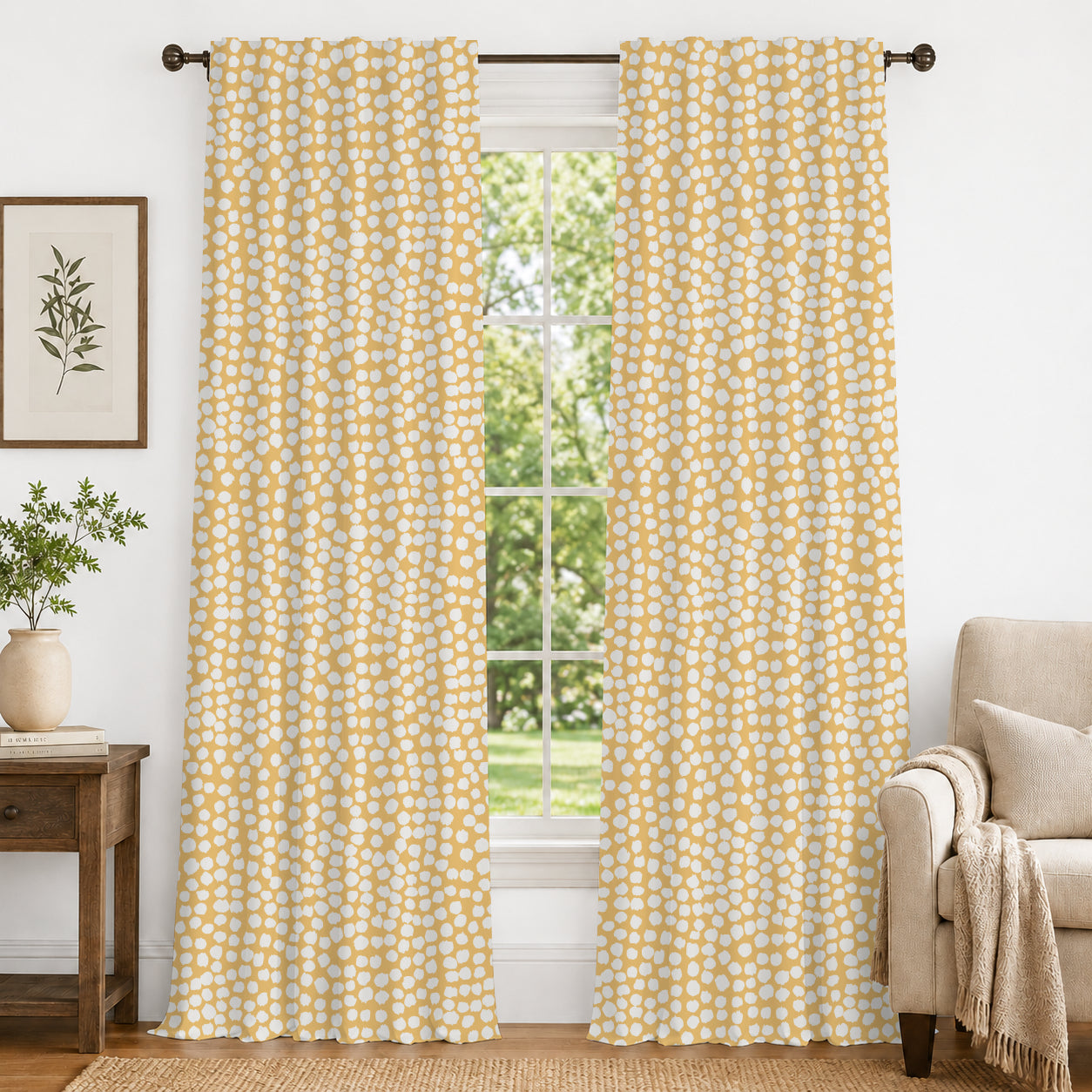 100% cotton curtain for living room - Light Reduction - Single Piece
