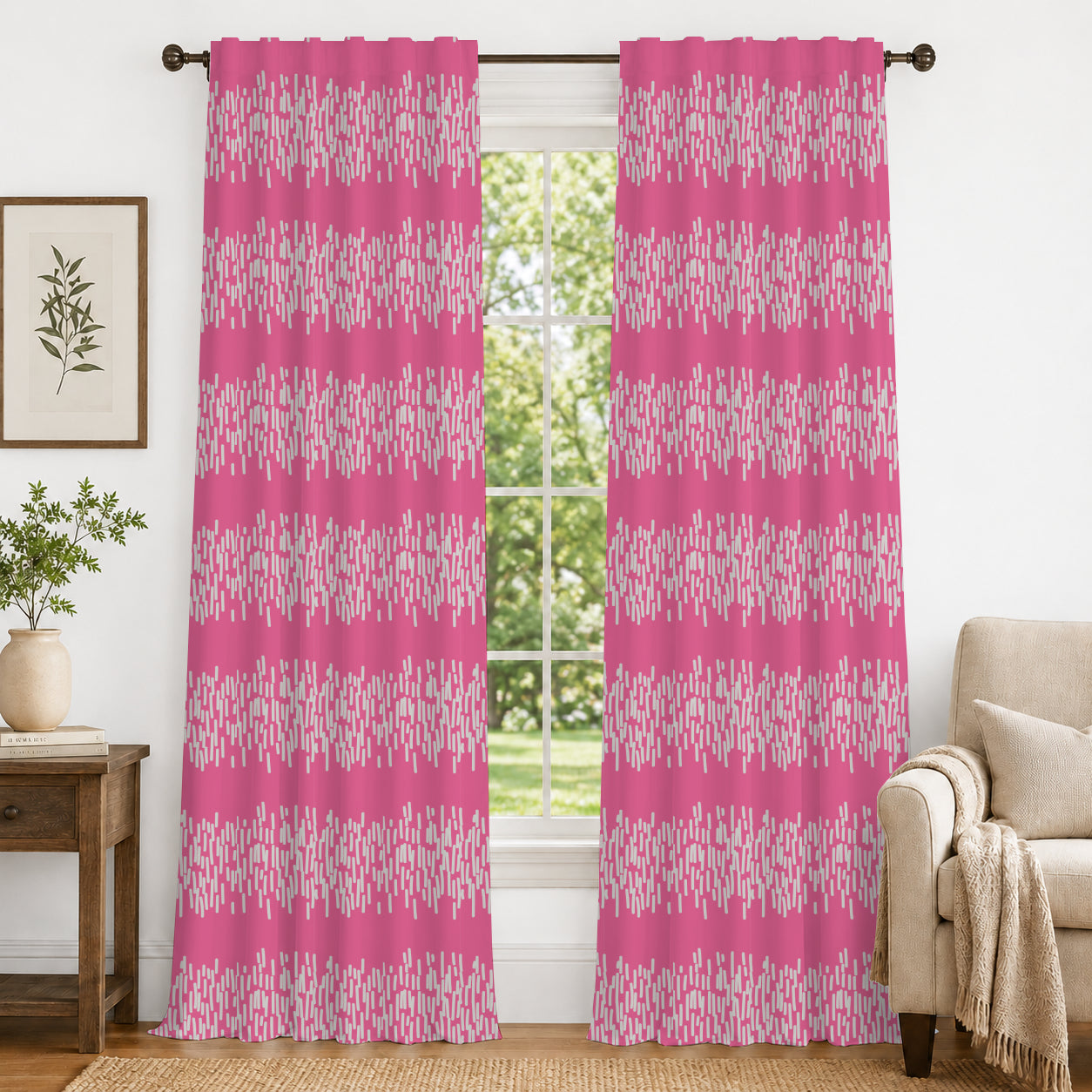 100% cotton curtain for living room - Light Reduction - Single Piece