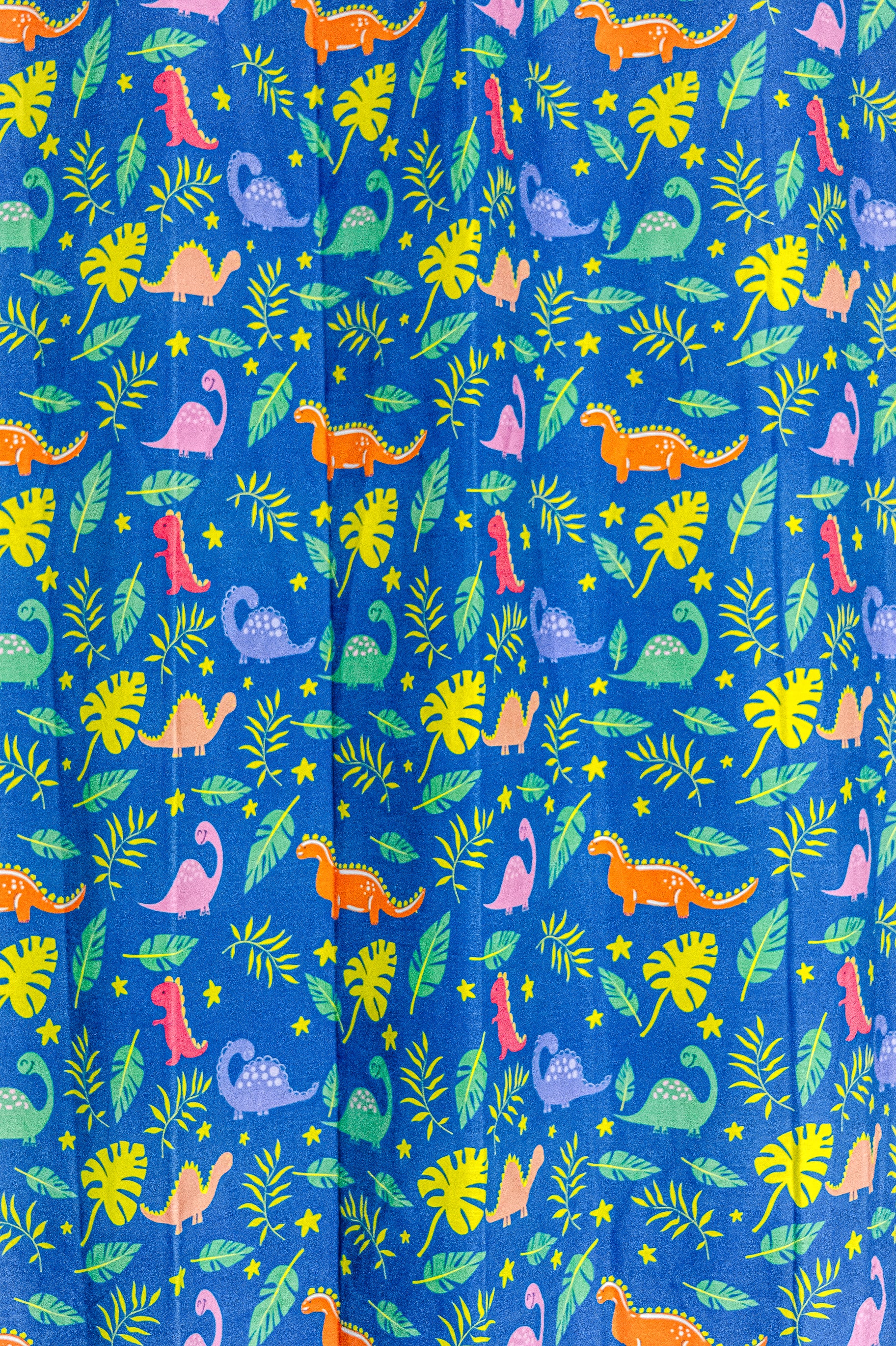 Dino 100% cotton curtain for Kids living room - Light Reduction - Single Piece