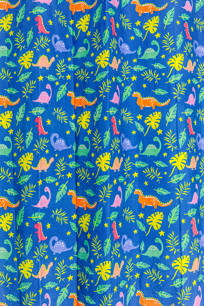 Dino 100% cotton curtain for Kids living room - Light Reduction - Single Piece
