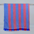 Blue Maroon Diamond Bamboo Bath Towel 90x160cm (Large)
