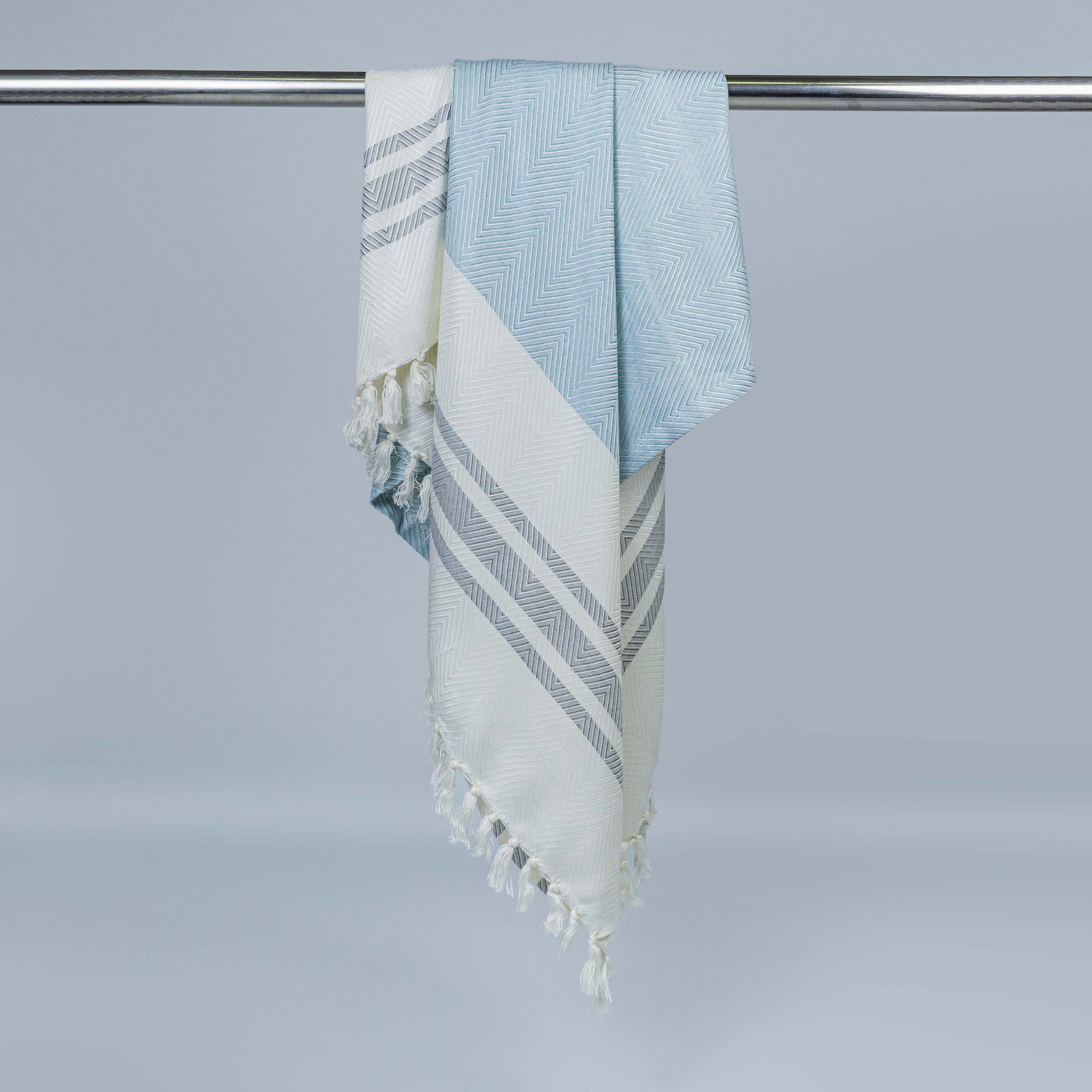 Sky Blue Bamboo Bath Towel 75x150cm (Silky Soft)