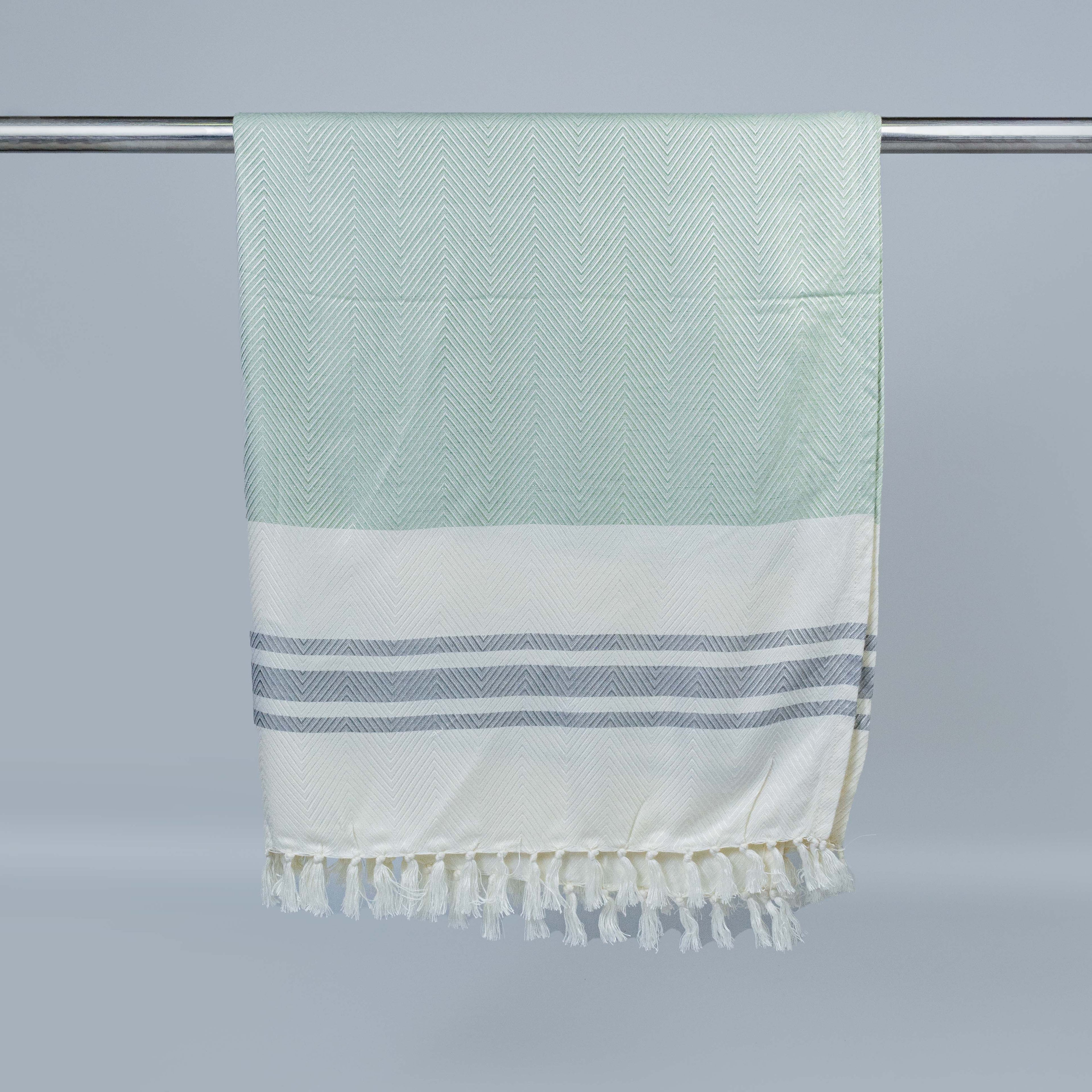 Peach Green Bamboo Bath Towel 75x150cm (Silky Soft)