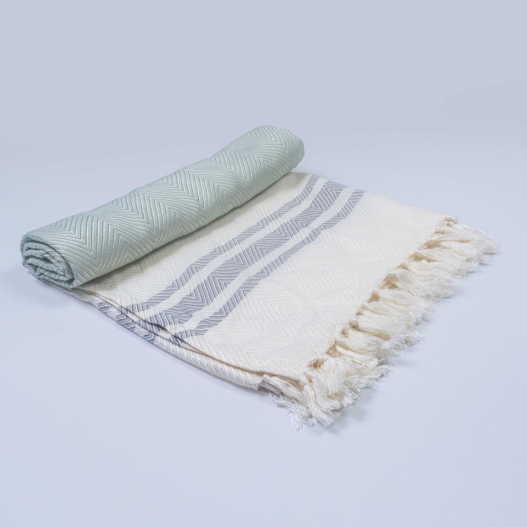 Peach Green Bamboo Bath Towel 75x150cm (Silky Soft)