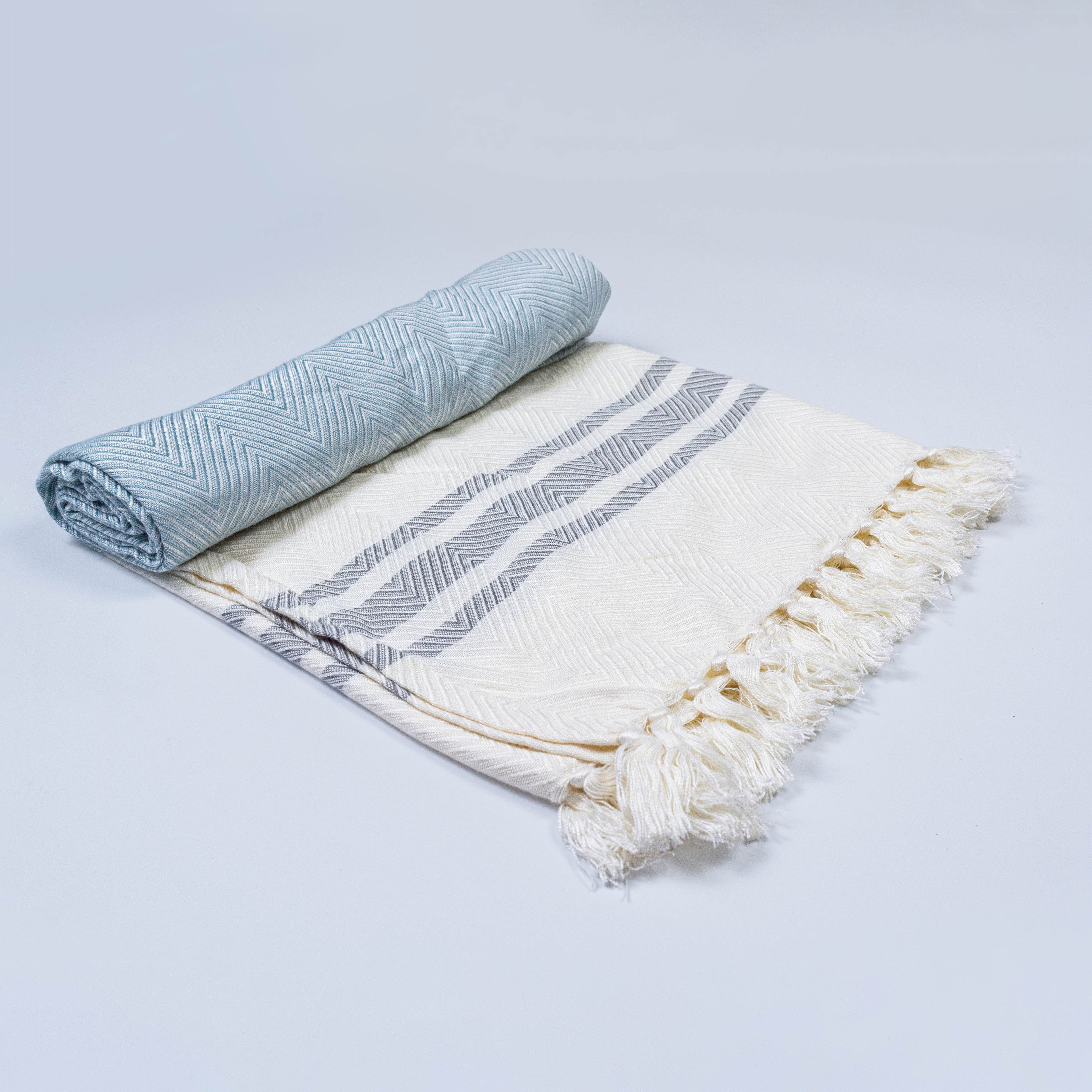 Sky Blue Bamboo Bath Towel 75x150cm (Silky Soft)