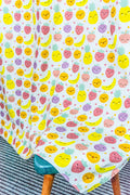 Fruit Fiesta 100% cotton curtain for Kids living room - Light Reduction - Single Piece