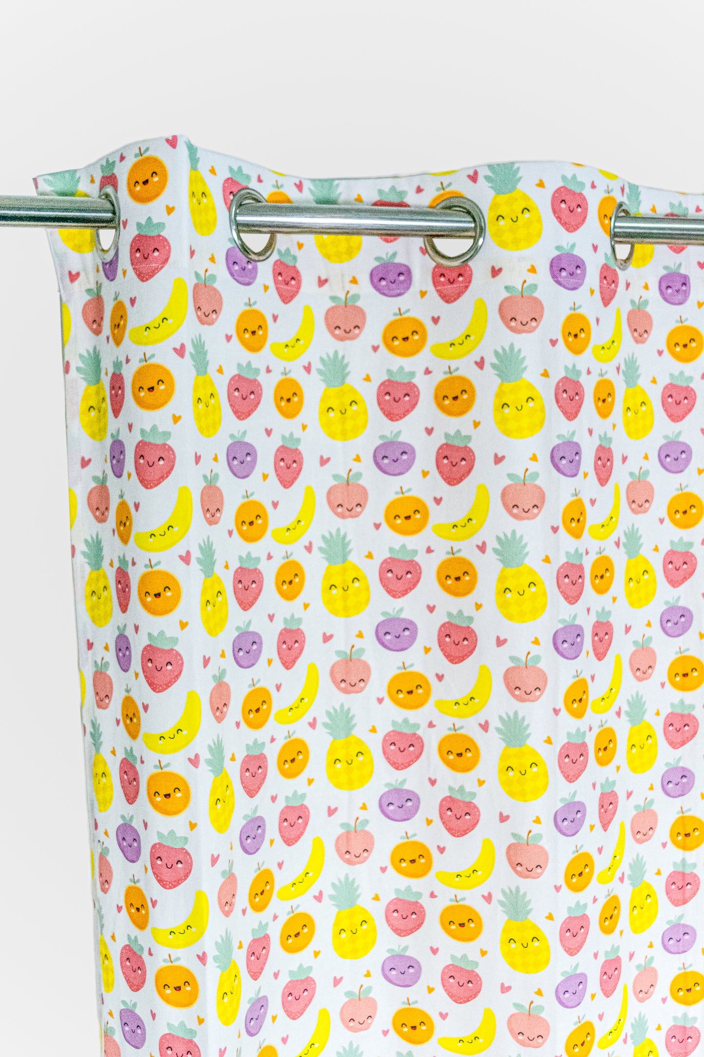 Fruit Fiesta 100% cotton curtain for Kids living room - Light Reduction - Single Piece