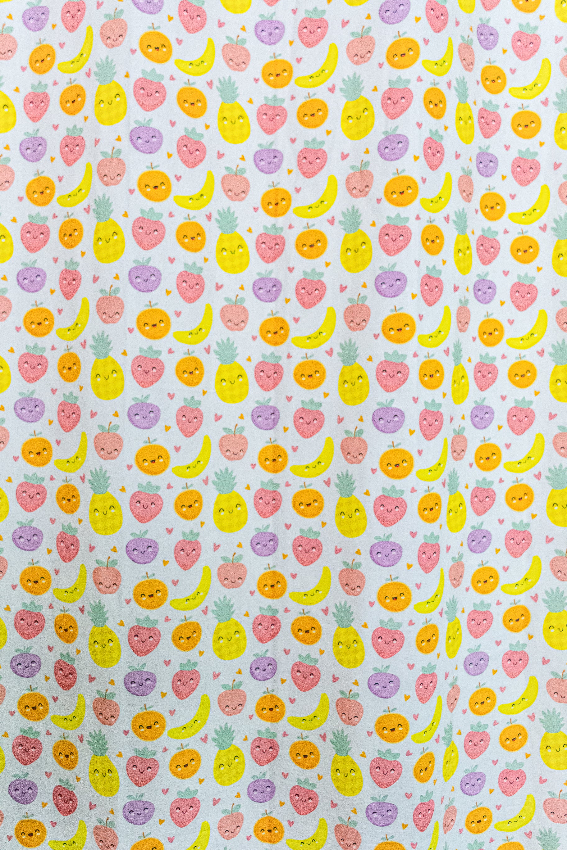 Fruit Fiesta 100% cotton curtain for Kids living room - Light Reduction - Single Piece