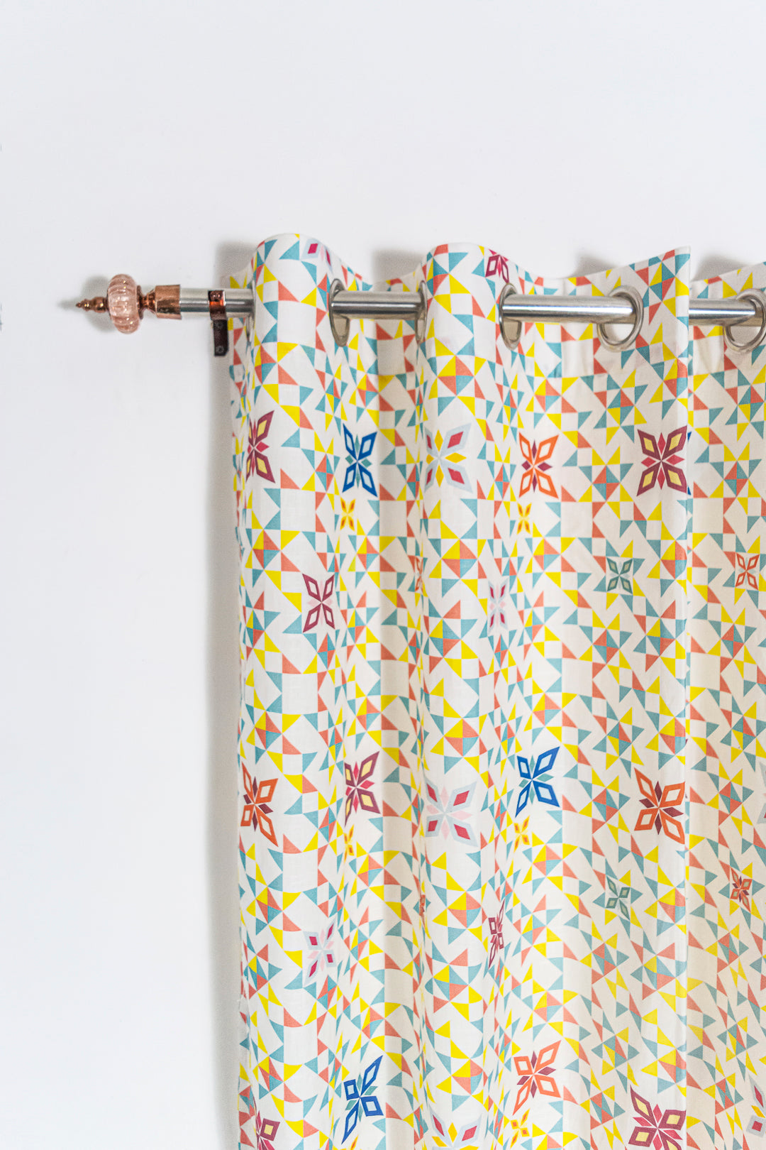 Pastel Dotscape 100% cotton curtain for living room - Light Reduction - Single Piece