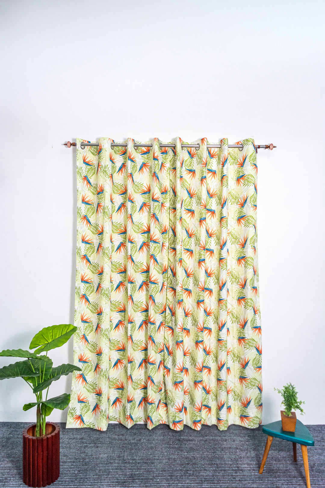 Paradise Flight 100% cotton curtain for living room - Light Reduction - Single Piece