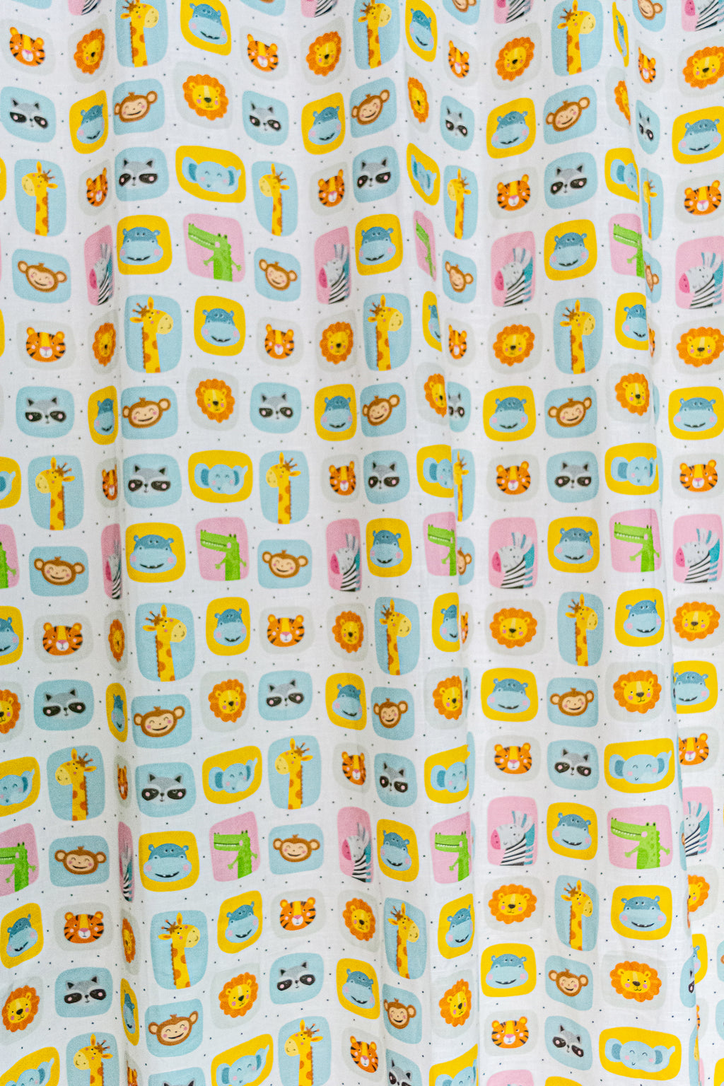 Safari Story 100% cotton curtain for Kids living room - Light Reduction - Single Piece
