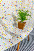 Soft Sprinkle 100% cotton curtain for living room - Light Reduction - Single Piece