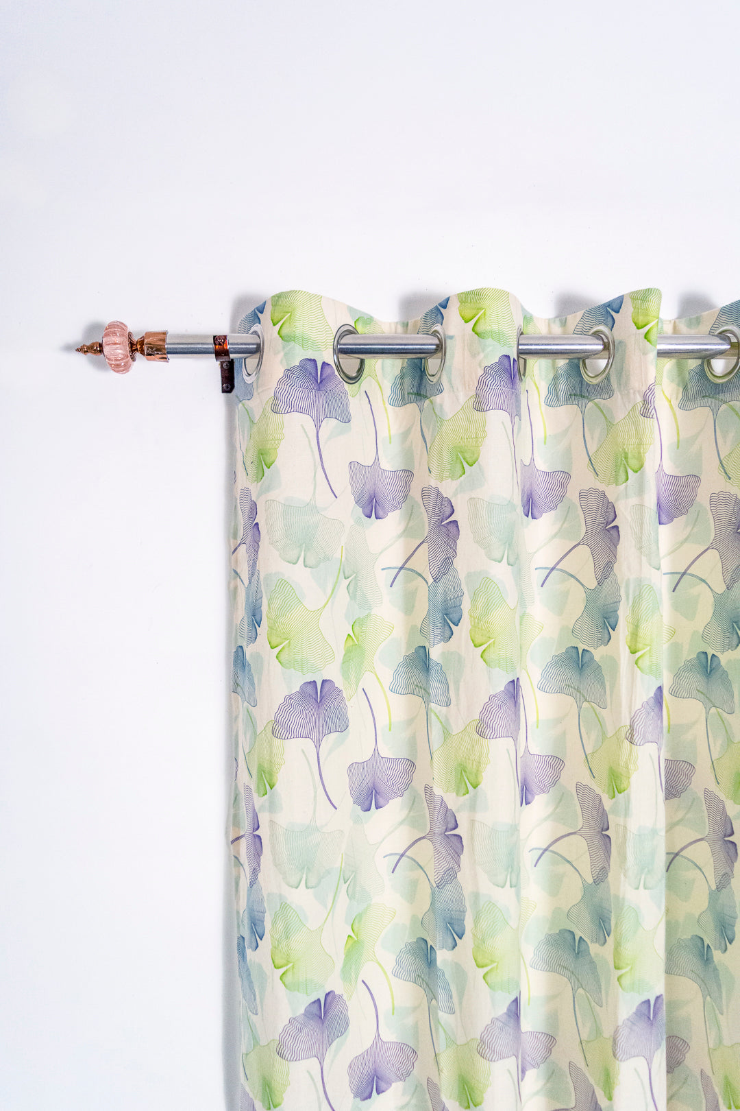 Spring Calm 100% cotton curtain for living room - Light Reduction - Single Piece
