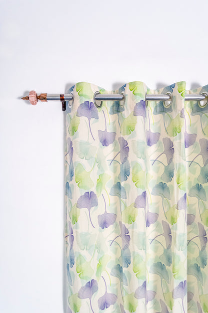 Spring Calm 100% cotton curtain for living room - Light Reduction - Single Piece
