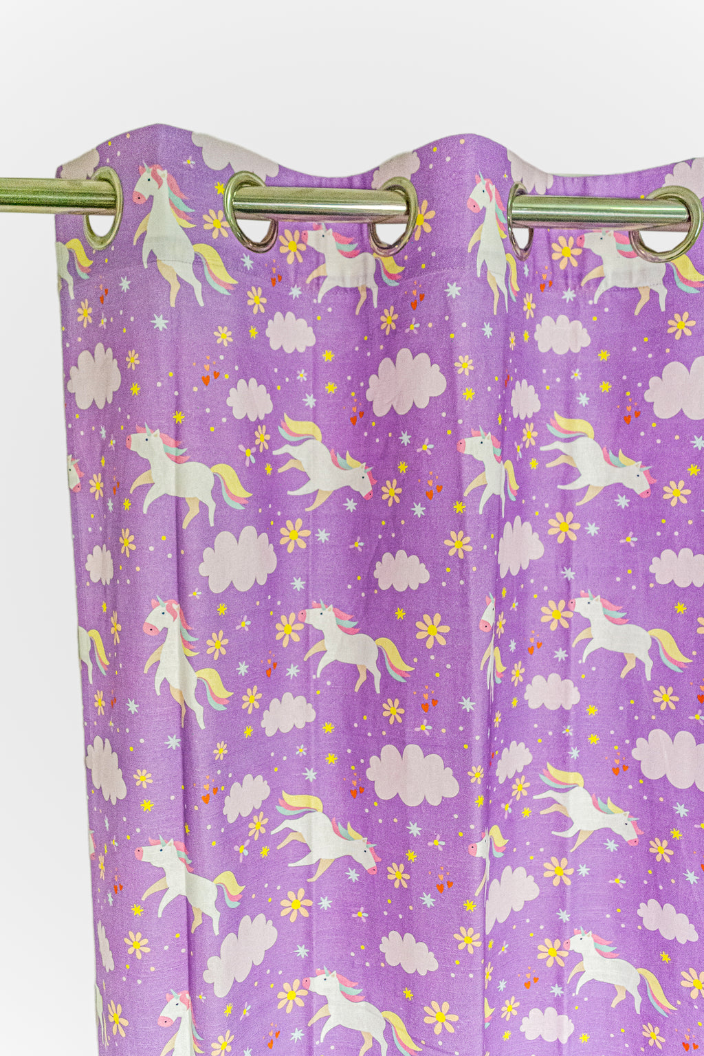 Unicorn 100% cotton curtain for Kids living room - Light Reduction - Single Piece