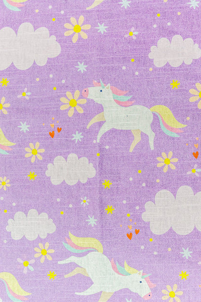 Unicorn 100% cotton curtain for Kids living room - Light Reduction - Single Piece